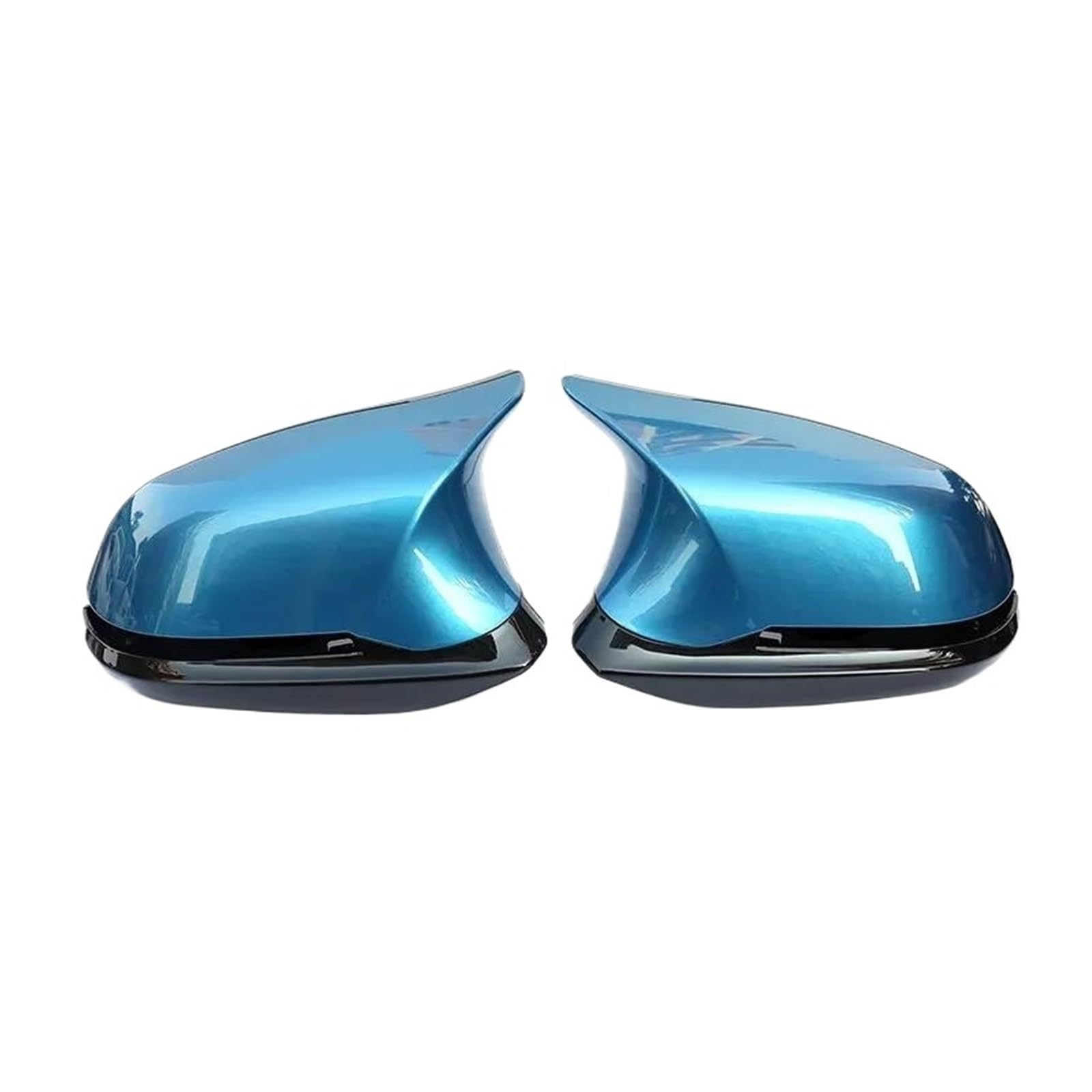 Spiegelabdeckungen Für 1 2 3 4 X-Serie F20 F21 F22 F23 F30 F31 F32 F33 F36 Für X1 E84 Für M3 Für M4 2012-UP 6-teiliges/Set Rückspiegelabdeckungs-Look Außenspiegelkappen(Long Beach Blue) von KWAYA