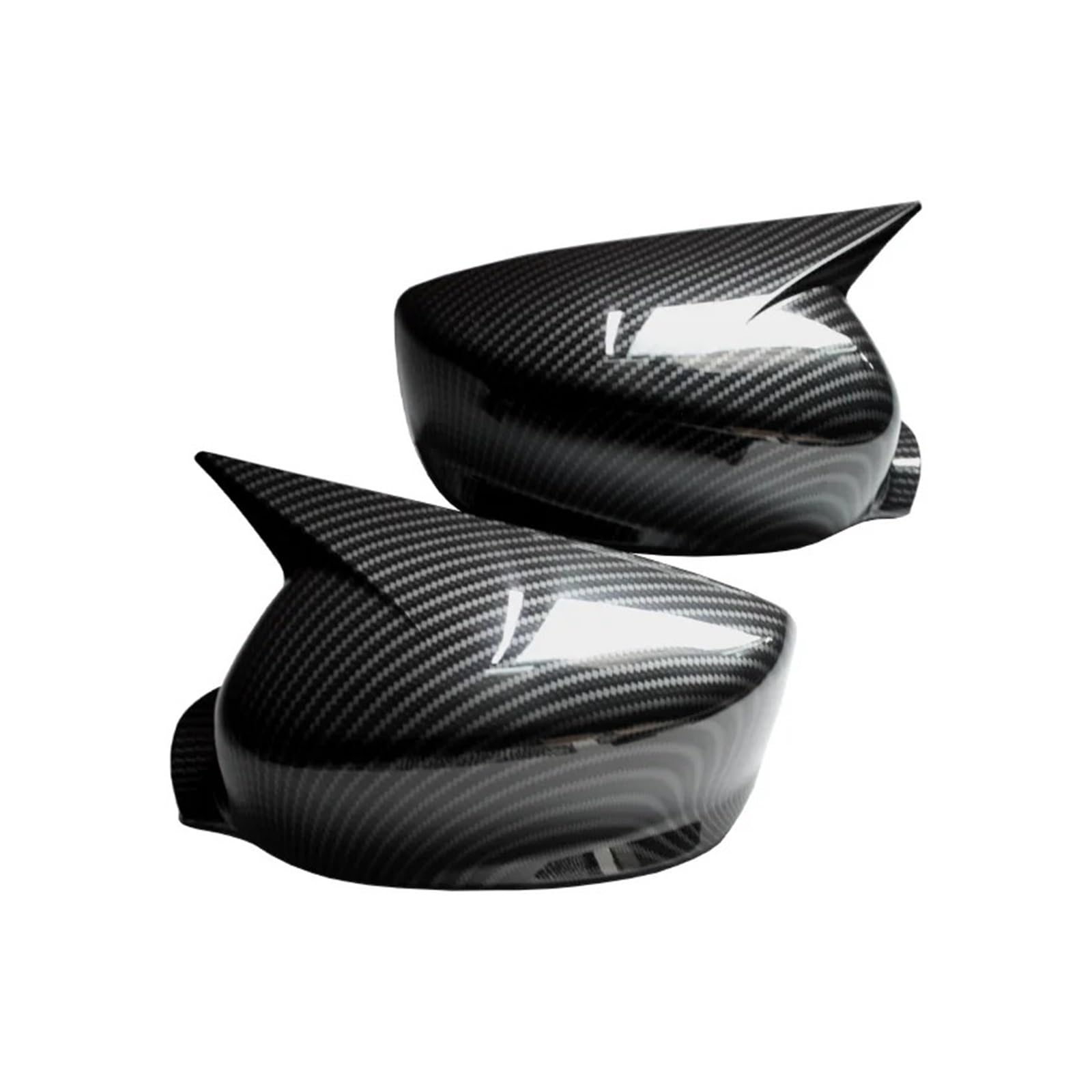 Spiegelabdeckungen Für Accord 8th 2008 2009 2010 2011 2012 2013 2014 2015 2016 2017 Carbon Fiber Look Glänzend Schwarz Rückspiegel Abdeckung Kappe Außenspiegelkappen(Carbon Look) von KWAYA
