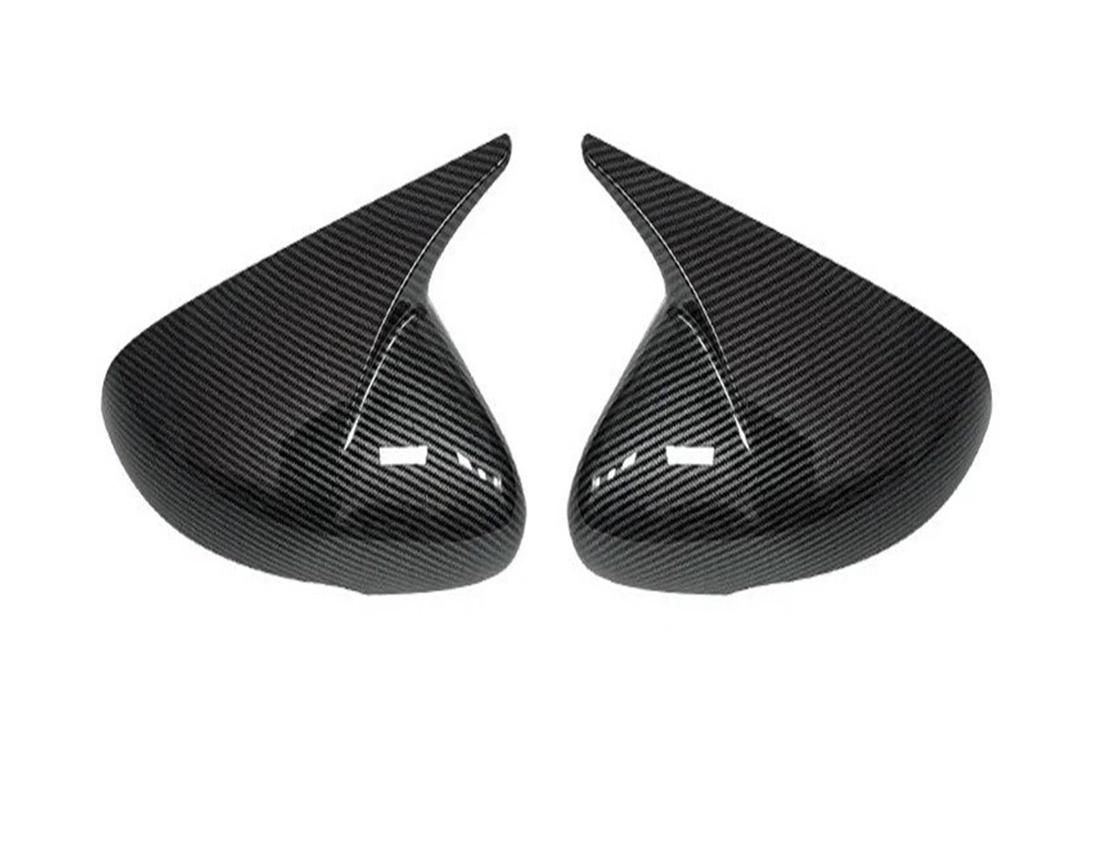 Spiegelabdeckungen Für Kia Für Stinger 2018 2019 2020 2021 2022 Carbon Fiber Style Hellschwarze Seitentür-Rückspiegel-Abdeckkappen Verkleidung Außenspiegelkappen(Carbon Fiber Pattern) von KWAYA