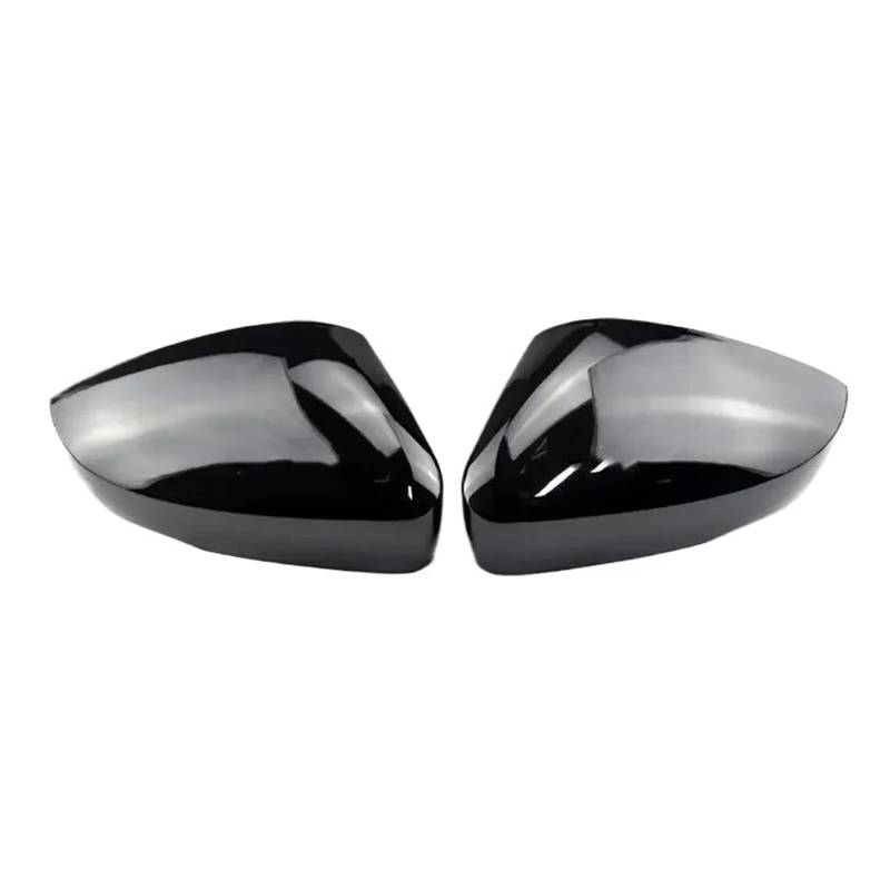 Spiegelabdeckungen Für Polo Mk5 6R 6C 2009-2017 ABS Rückspiegel Tür Flügel Seite Spiegel Abdeckung Kappe Schutz Gehäuse Shell Trim Auto Ersetzen Außenspiegelkappen(Gloss Black) von KWAYA