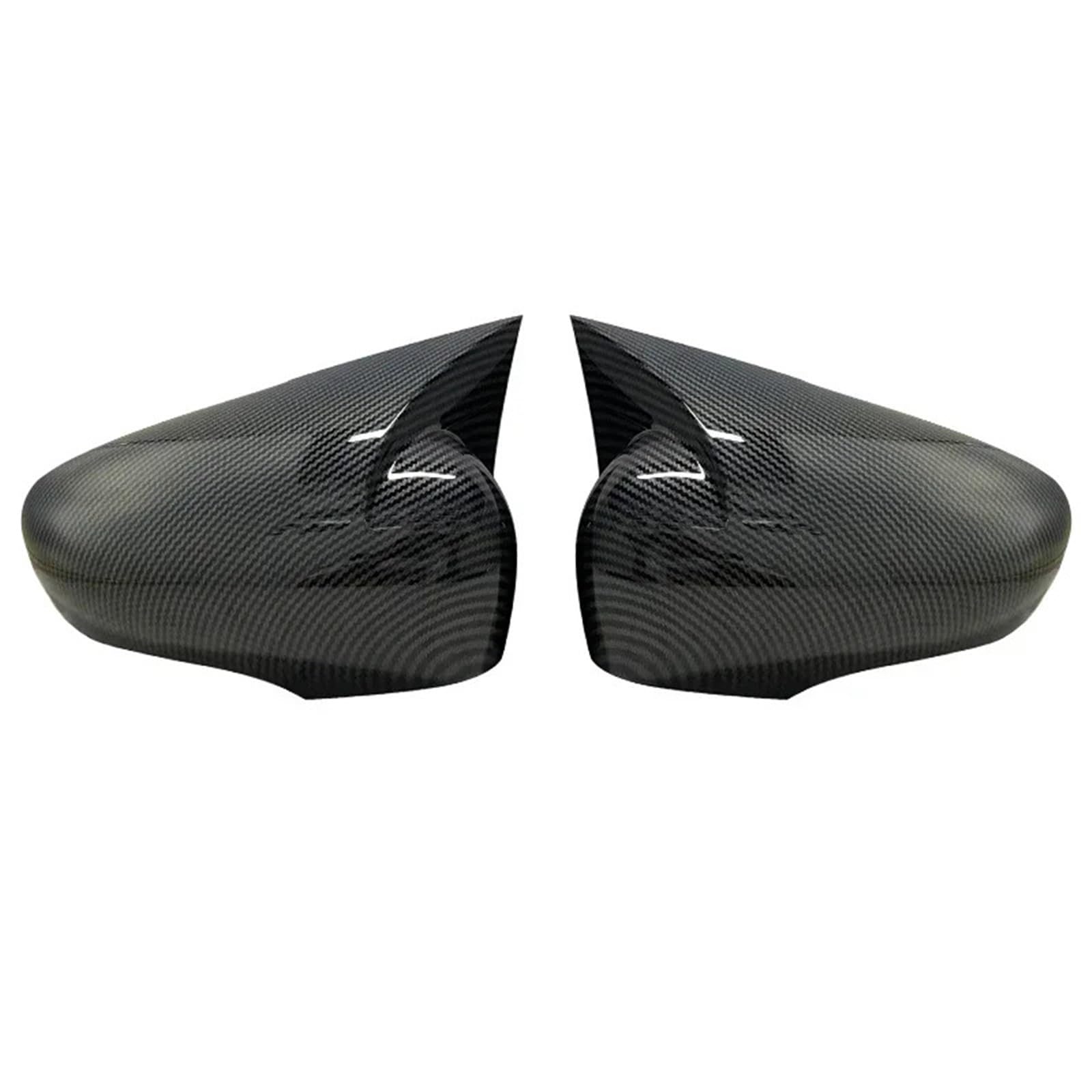 2-teilige Seitenrückspiegel-Abdeckungskappen aus Karbonfaser in Schwarz glänzend, passend für Renault Clio 4 2012–2019.(Carbon fiber pattern) von KWEZ
