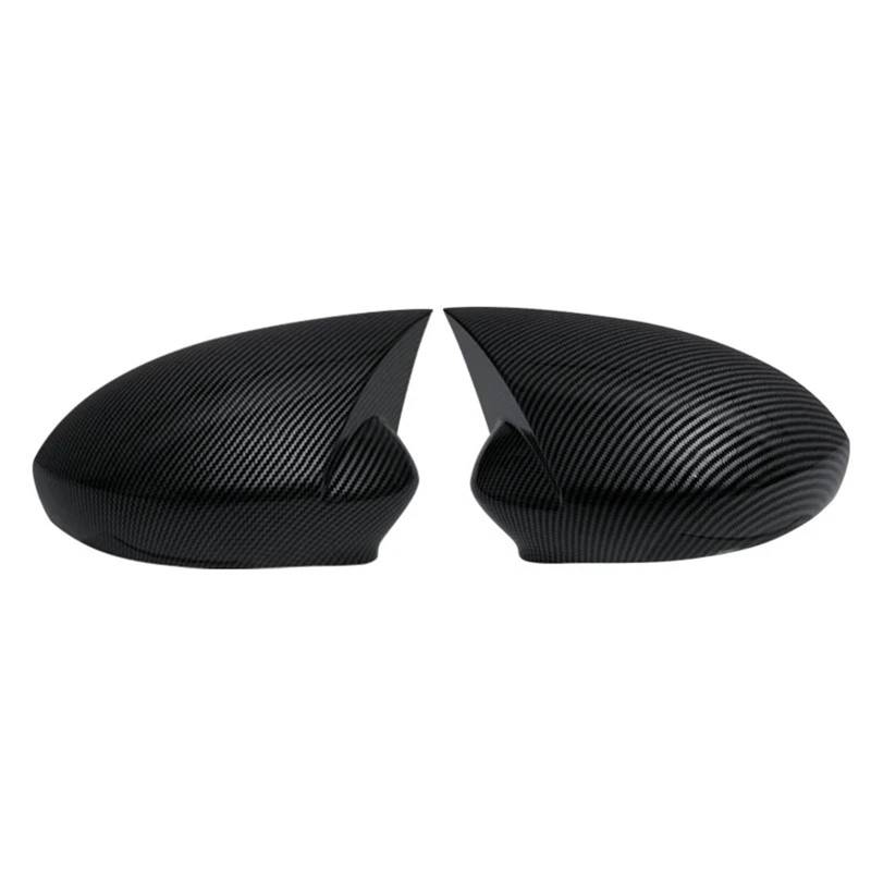 2 x Auto-Seitenspiegelabdeckung, Rückspiegelkappen, passend für Fiat 500 500C Abarth 2007–2023.(Carbon Look) von KWEZ