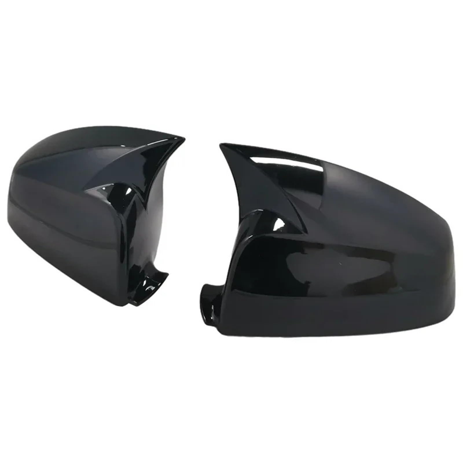 Abdeckkappe für Seitenspiegel, passend für BMW 5er 6er 7er E60 E61 E63 E64 F01 F02-F04 F06 F07 F10 F11 F12 F13.(Black One Pair) von KWEZ