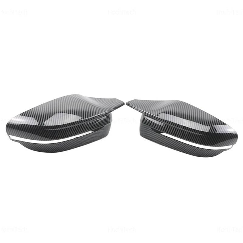 Carbon Fiber Rückspiegelkappe Seitenabdeckung passend für BMW 3er 4er 5er 7er 8er G20 G21 G30 G38 G22 G23 G11 G12 G15 G16.(LHD-Carbon Pattern) von KWEZ