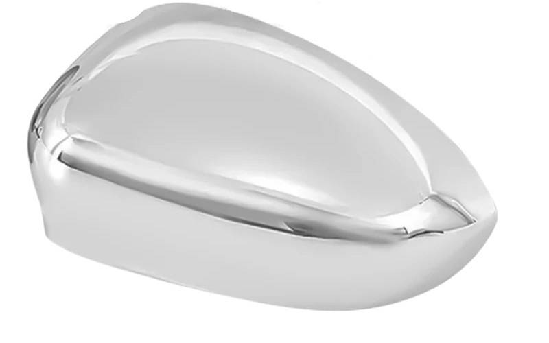 Chrom-Türseitenflügel-Rückspiegelkappenabdeckung, passend für Fiat 500 500C, passend für GRANDE PUNTO 595, passend für ABARTH 695,(1X Chrome Left) von KWEZ