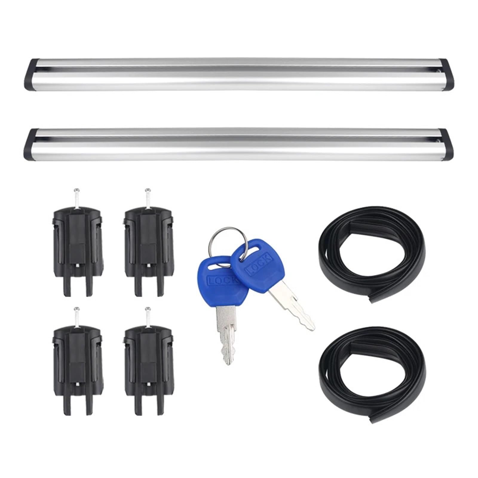 Dachträger-Querträger 2 Stück universelle Gepäckhalterungen, passend für SUV, 120 cm – 130 cm. Stahldachgepäckträger(2PCS 120cm White) von KWEZ