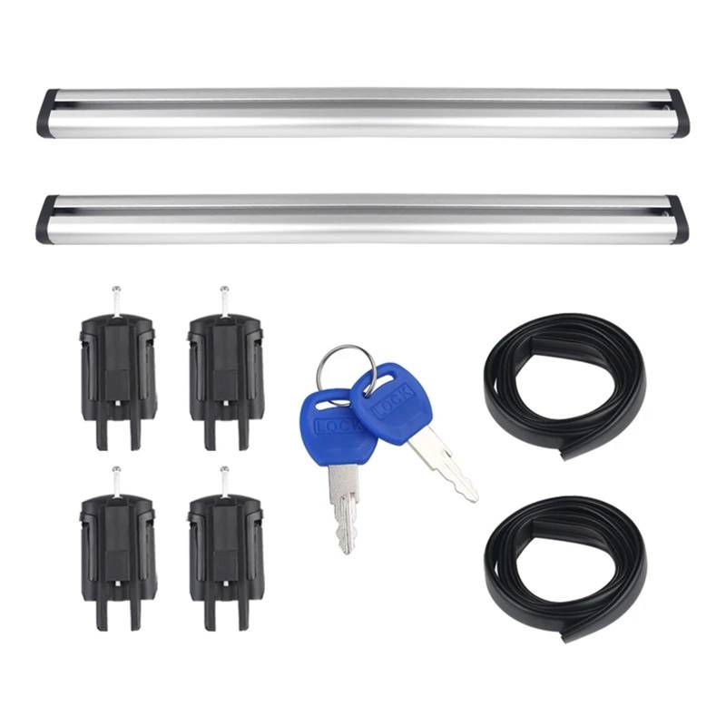 Dachträger-Querträger 2 Stück universelle Gepäckhalterungen, passend für SUV, 120 cm – 130 cm. Stahldachgepäckträger(2PCS 120cm White) von KWEZ