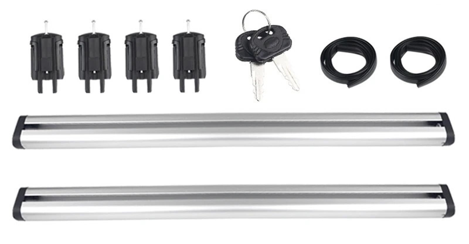 Dachträger-Querträger 2 Stück universelle Gepäckhalterungen, passend für SUV, 120 cm – 130 cm. Stahldachgepäckträger(2PCS 130cm White) von KWEZ