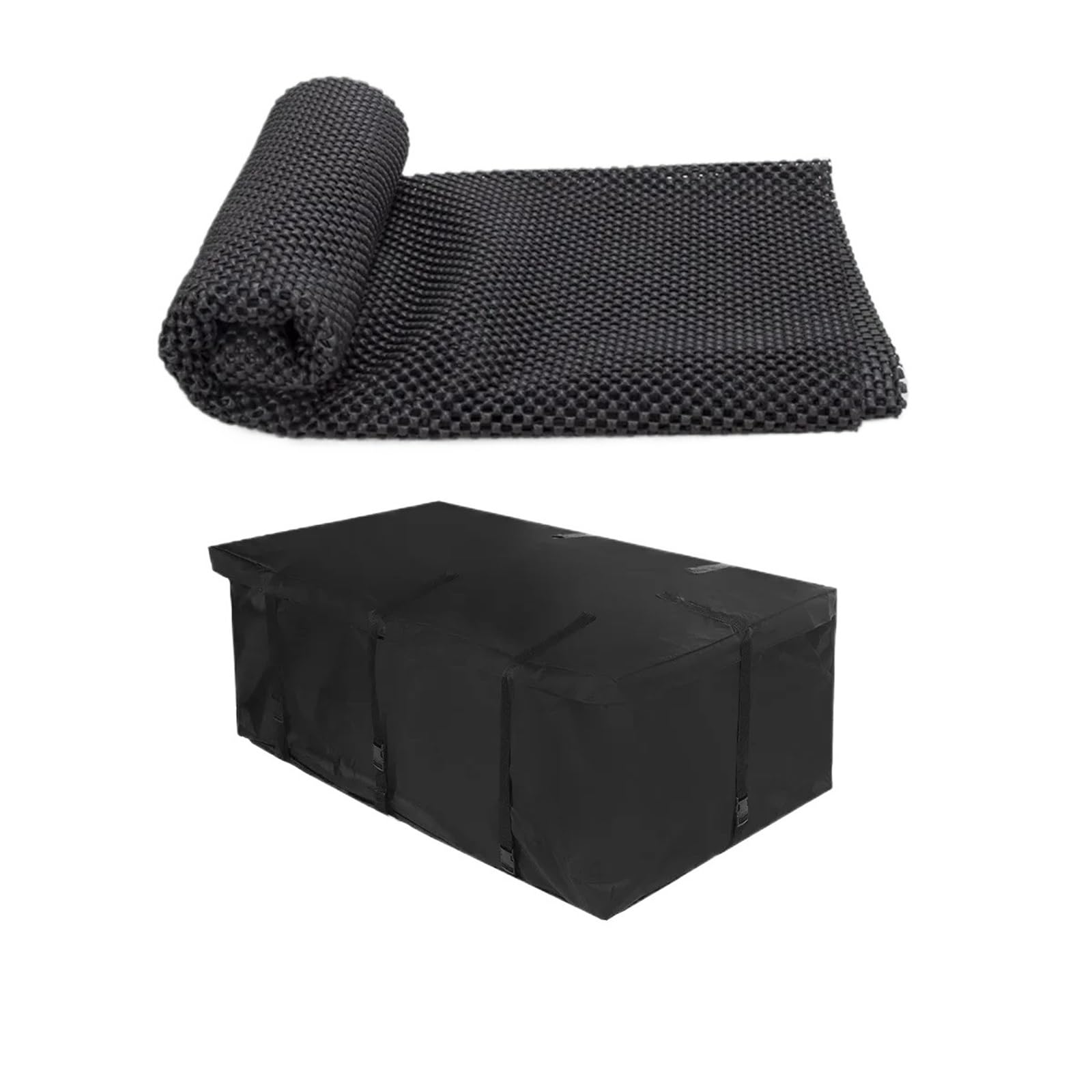 Dachträger-Querträger Dachgepäckträger, Schwarze Aufbewahrungswürfeltasche, passend für SUV-Van-Autos. Stahldachgepäckträger(420D with Mat3) von KWEZ