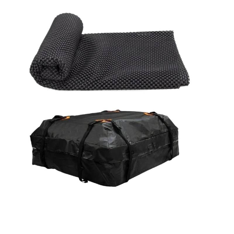 Dachträger-Querträger Dachgepäckträger, Schwarze Aufbewahrungswürfeltasche, passend für SUV-Van-Autos. Stahldachgepäckträger(600D with Mat) von KWEZ