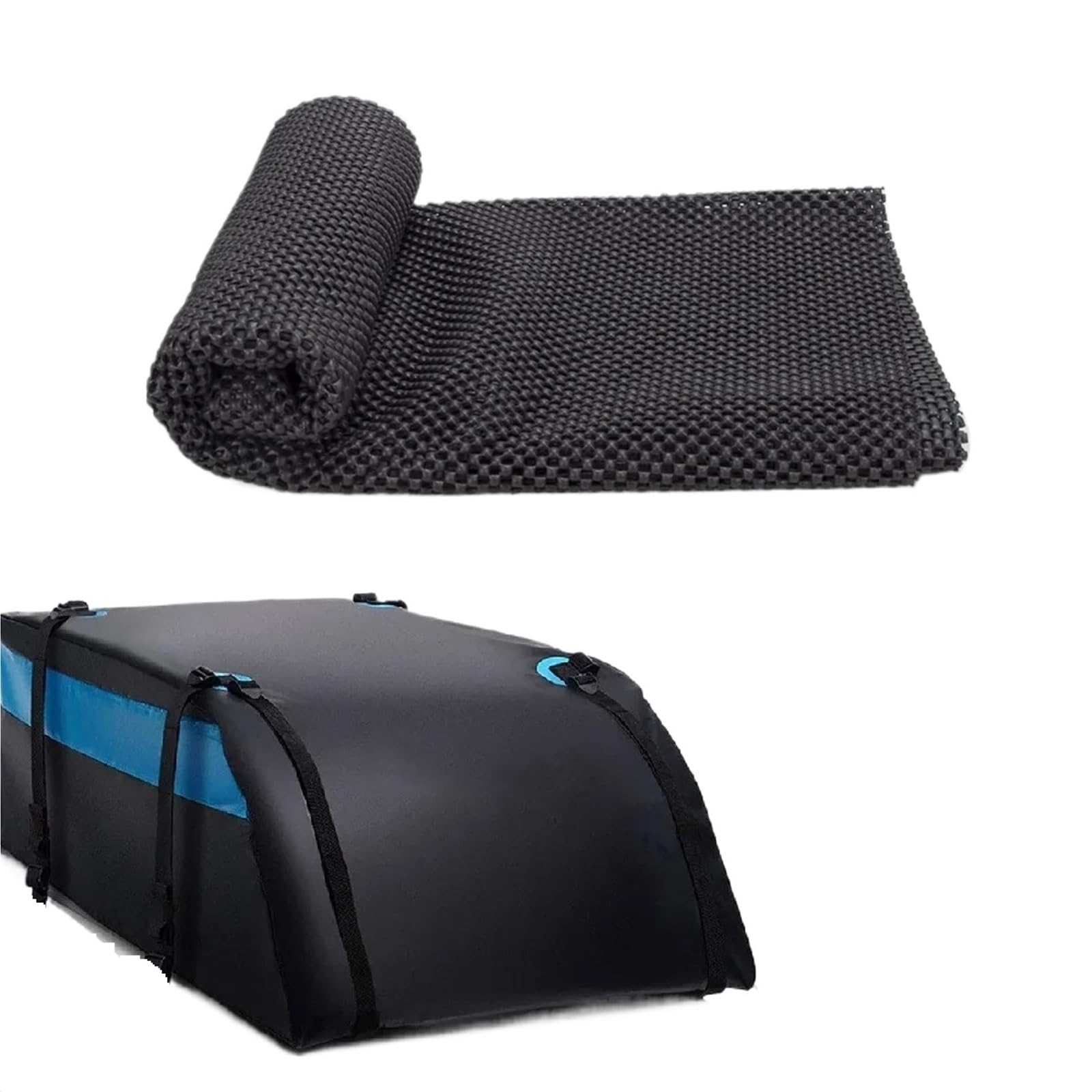 Dachträger-Querträger Dachgepäckträger, Schwarze Aufbewahrungswürfeltasche, passend für SUV-Van-Autos. Stahldachgepäckträger(600D with Mat8) von KWEZ