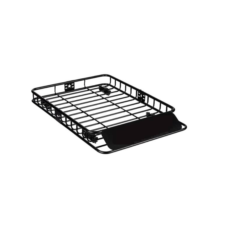 Dachträger-Querträger Dachgepäckträger-Ladungskorb, 46 x 36 x 4,5 Zoll/51 x 36 x 5 Zoll, Dachgepäckträger, 200 Pfund Tragkraft, passend für SUV-LKW-Fahrzeuge. Stahldachgepäckträger(46 inches) von KWEZ