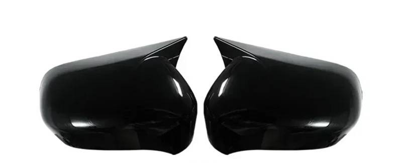 Passend für Honda Fit für Civic 8. 2006–2009 2010 2011. Rückspiegelkappe aus Carbonfaser, glänzend schwarz.(Bright Black) von KWEZ
