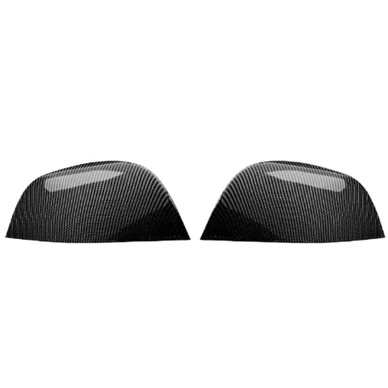 Passend für Tesla Model 3 Highland, passend für Model Y, ABS-Rückspiegel, dekorative Schale aus Kohlefaser.(3 Bright Carbon) von KWEZ