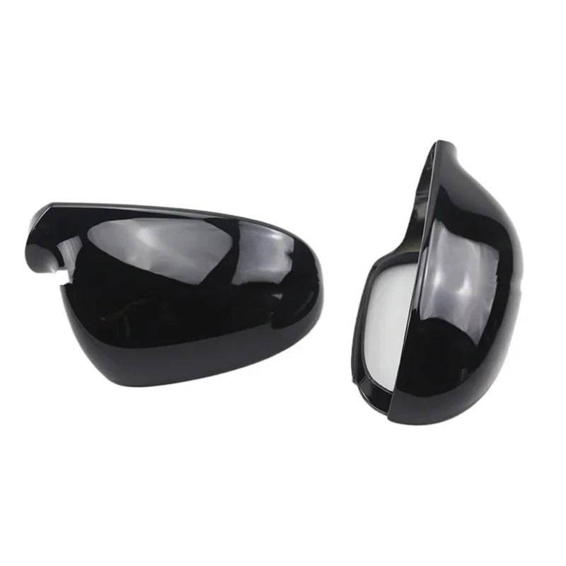 Passend für VW, passend für Golf 5 6 Plus, passend für Jetta MK5, passend für Passat B5.5 B6, Ersatzkappe für Seitenspiegelabdeckung in Karbonfaseroptik(Black) von KWEZ