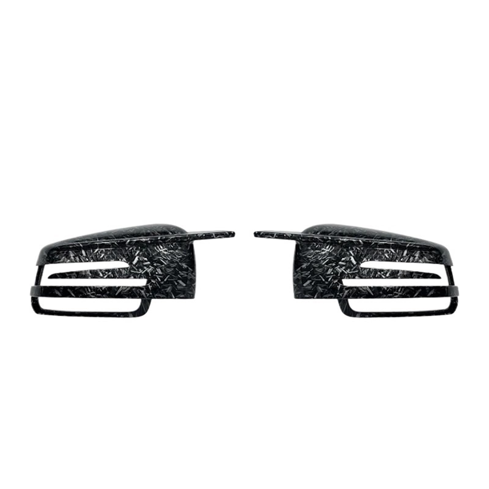 Seitenspiegelkappenabdeckungen passend für Mercedes Benz W176 W246 W212 W204 C117 X156 X204 W221 C218 ABCES CLA GLA GLK-Klasse.(Forged Carbon Look) von KWEZ
