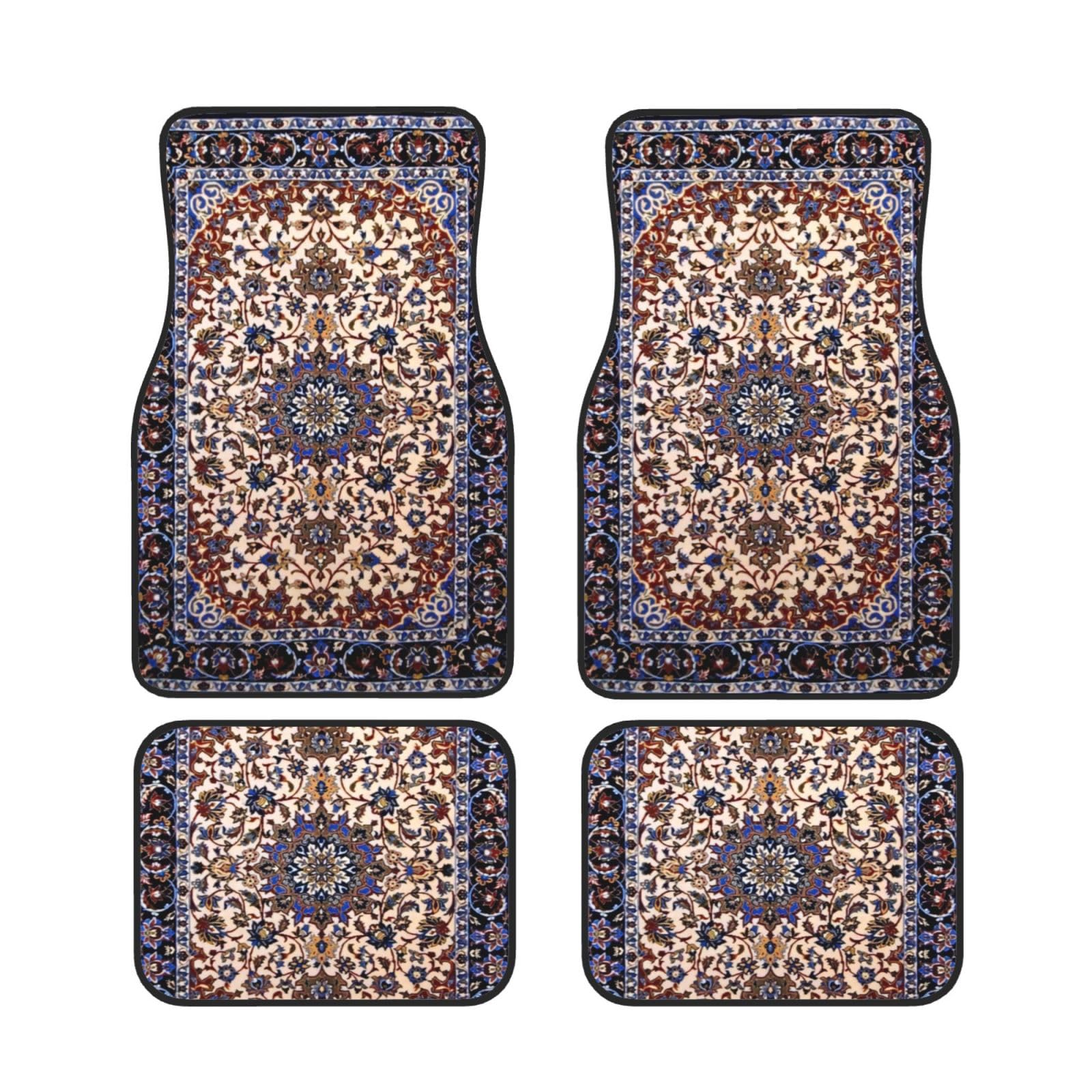Antikes persisches Muster, blau, orientalisch, 4-teilig, Auto-Fußmatten, komplette Sets, universelle Passform für SUV, Vans, Limousinen, LKWs, Allwetterschutz, Auto-Fußteppich Antikes persisches Muster, blau, orientalisch, 4-teilig, Auto-Fußmatten, komplette Sets, universelle Passform für SUV, Vans, Limousinen, LKWs, Allwetterschutz, Auto-Fußteppich von KWQDOZF