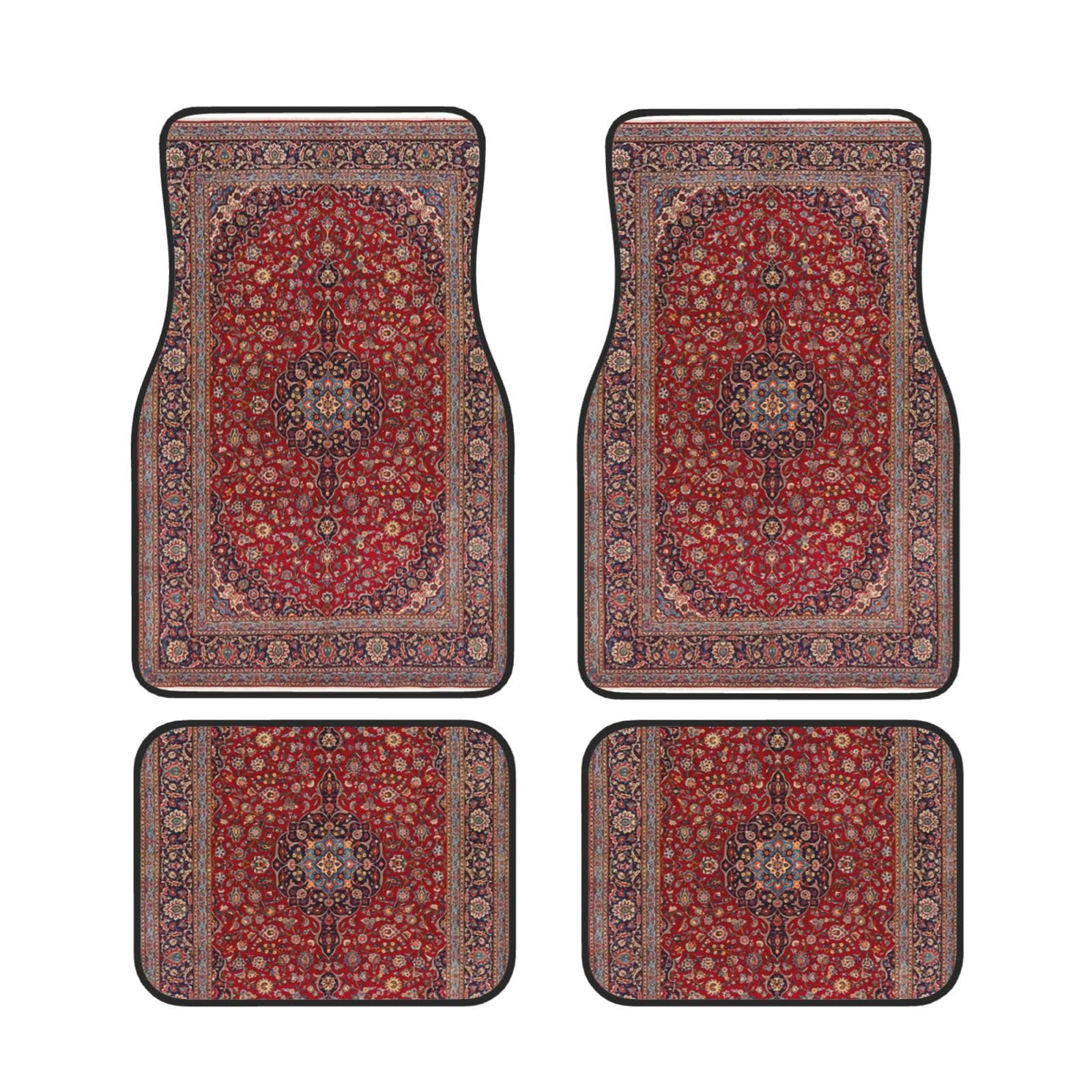 Elegante, Retro-, Moderne Vintage-Perser-Autofußmatten, 4-teilig, Autoteppiche, komplette Sets, universelle Passform für SUV, Vans, Limousinen, LKWs, Allwetterschutz, Autofußteppich Elegante, Retro-, Moderne Vintage-Perser-Autofußmatten, 4-teilig, Autoteppiche, komplette Sets, universelle Passform für SUV, Vans, Limousinen, LKWs, Allwetterschutz, Autofußteppich von KWQDOZF