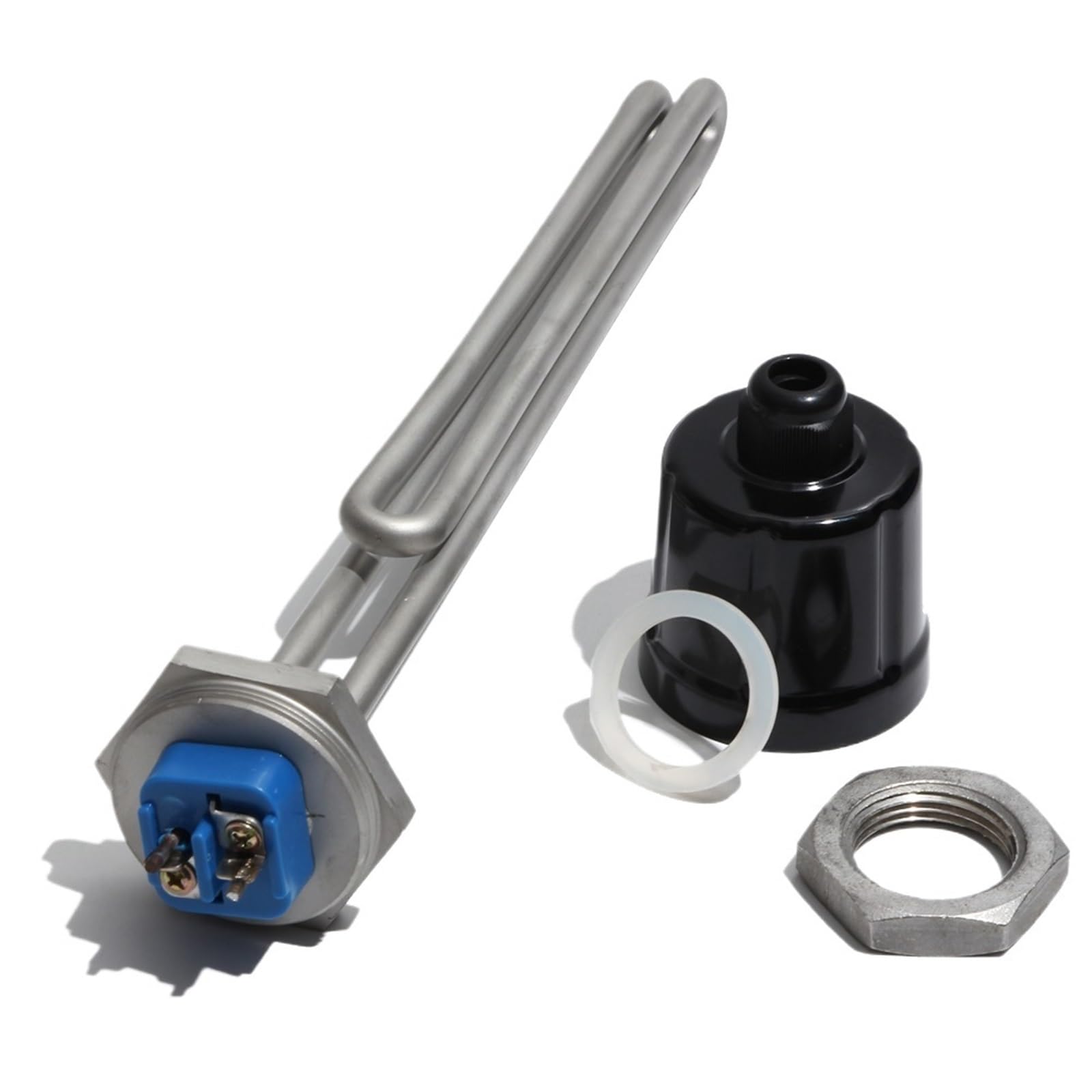 1 Stück 304 Edelstahl DN25 (32 mm) BSPT Wasserheizelement mit schwarzer Bakelit-Schutzhülle(WHITE,3.5KW 240V 360mm) von KWWEWEB