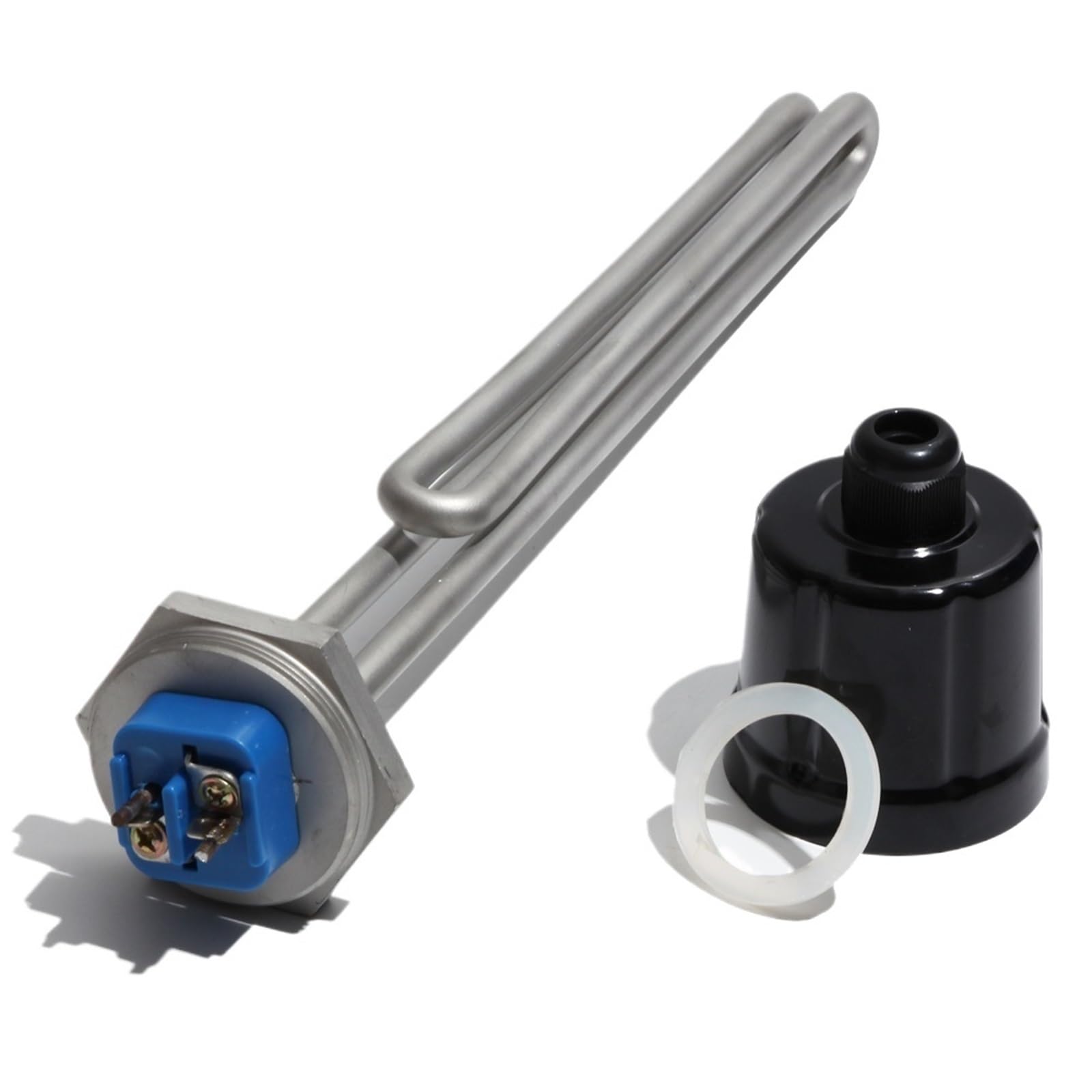 KWWEWEB 1 Stück 304 Edelstahl DN25 (32 mm) BSPT Wasserheizelement mit schwarzer Bakelit-Schutzhülle(Gold,3.5KW 240V 360mm) von KWWEWEB