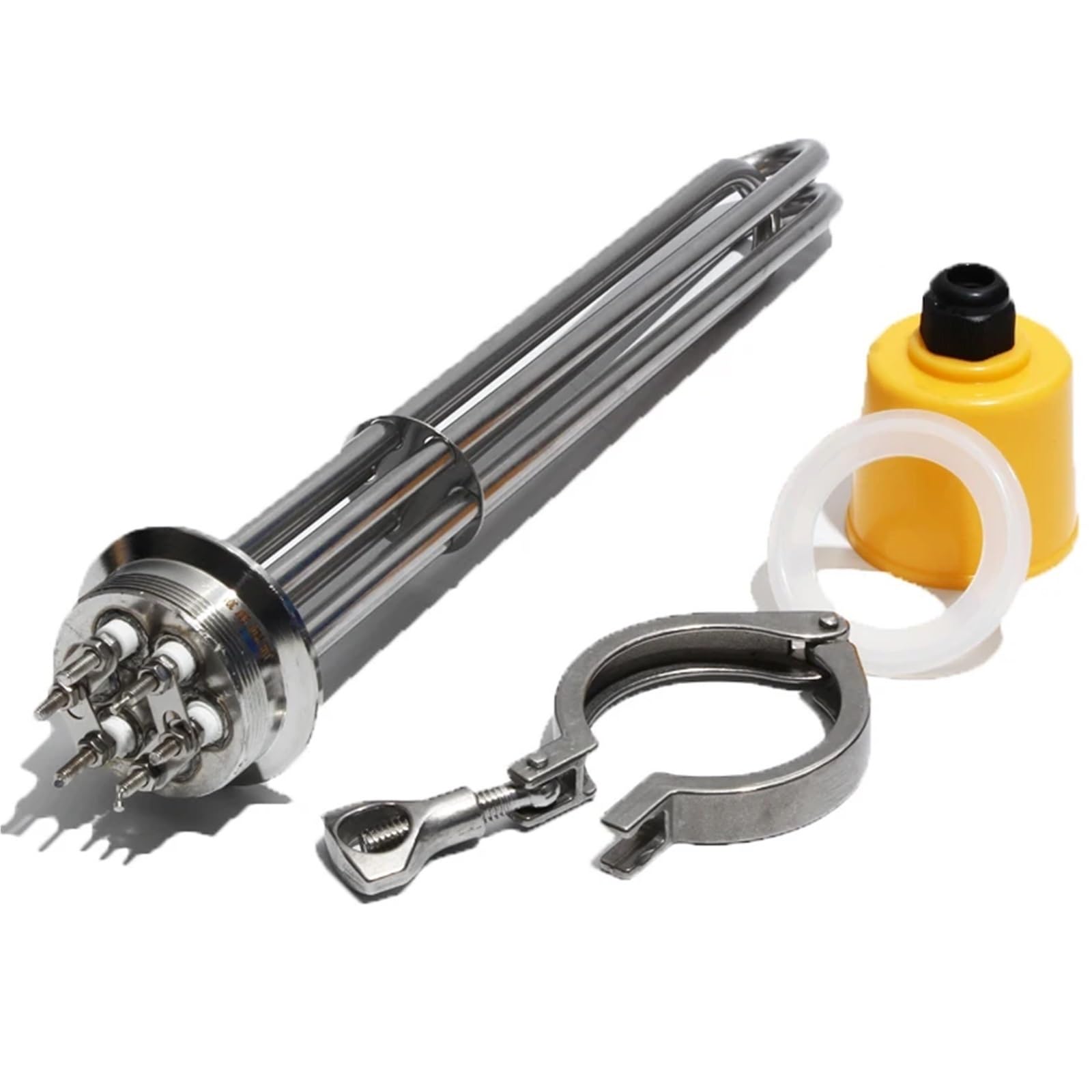 KWWEWEB 1 Stück Heizelement for Klemme 2" Wird for Wasserdestilliergeräte oder Heimbierausrüstung verwendet(Silver,220V_6KW 250L 304SS) von KWWEWEB