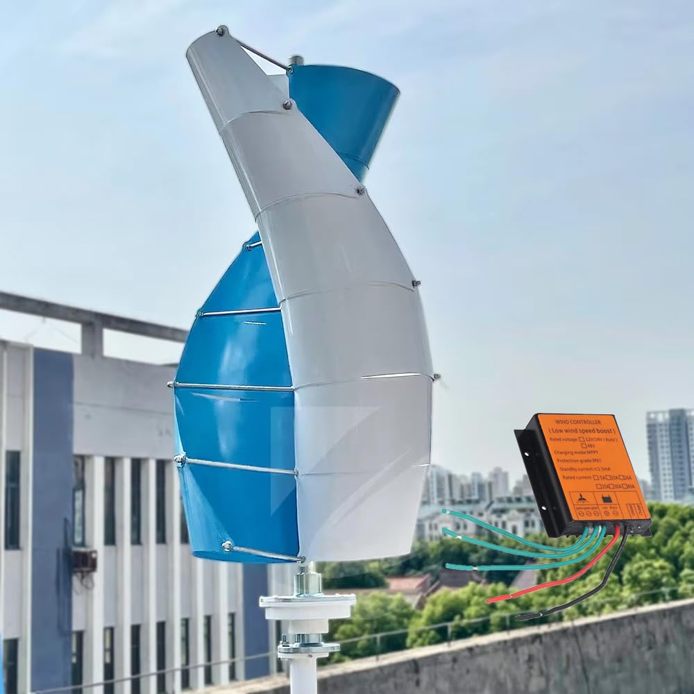 600W Helix Vertikale Windkraftanlage 12V 24V Dreiphasig Windturbine Magnetschwebeachsen Generator Leise Savonius Windräder mit Controller,Niedrige Startwindgeschwindigkeit 600W Helix Vertikale Windkraftanlage 12V 24V Dreiphasig Windturbine Magnetschwebeachsen Generator Leise Savonius Windräder mit Controller,Niedrige Startwindgeschwindigkeit von KX-ENERGIE