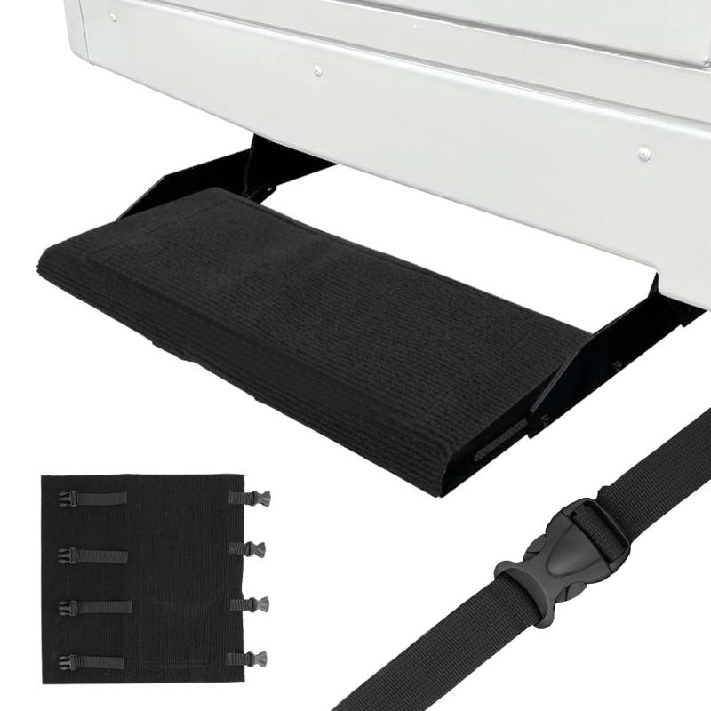 KXVXXV Wohnwagen Trittstufe Teppich für Wohnmobil für 7-10'' Trittstufe Wohnwagen Wohnwagen Zubehör Schnallendesign rutschfeste Trittstufen Fußmatte 45 * 46cm von KXVXXV