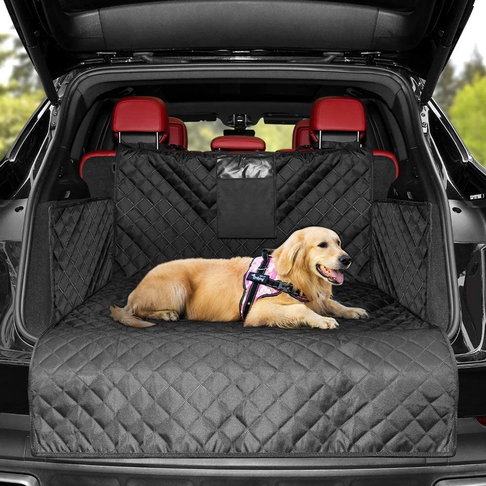 KYG Universal Kofferraumschutz Hund, Kofferraumdecke mit Ladekantenschutz und Seitenschutz, Wasserabweisend & Pflegeleicht, Ideale Kofferraumschutzmatte mit Kratzerschutz für Kombi, Van und SUV von KYG