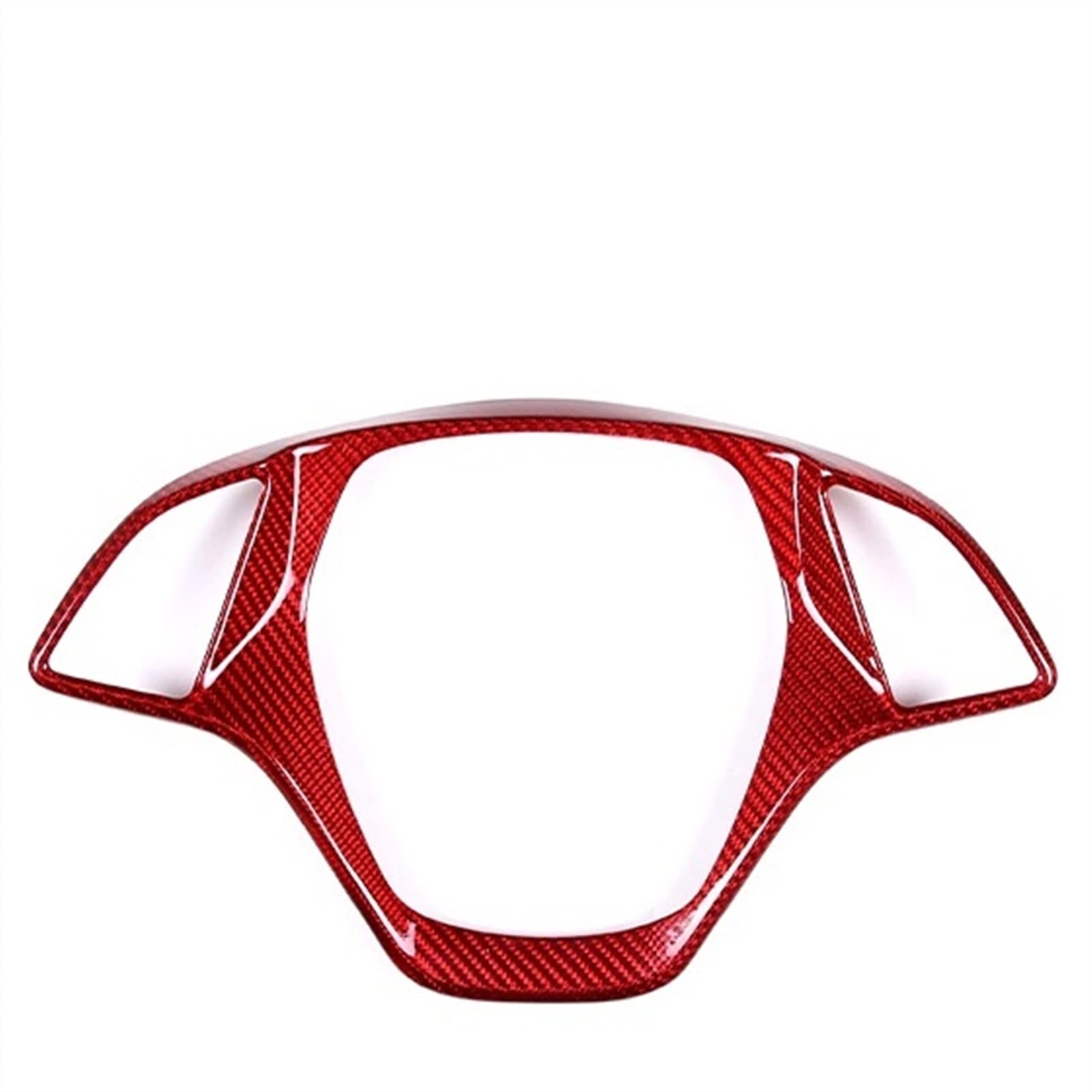 Carbon Faser Auto Lenkrad Zierrahmen Für Chevrolet Für Corvette C7 2014-2019 Aufkleber Innenschutz Zubehör (Color : Rot) von KYGFG