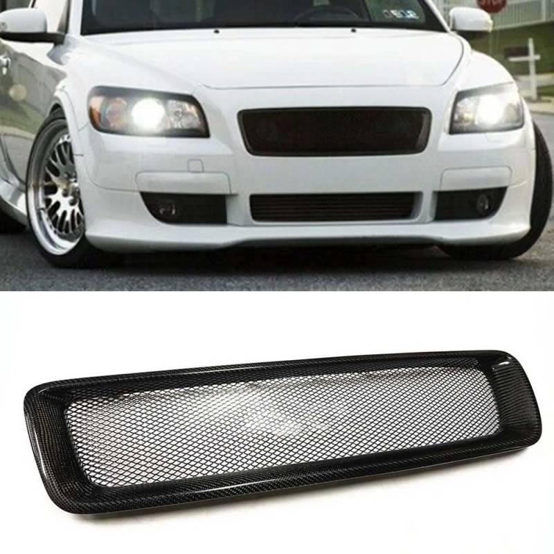KYHATS Auto Grill, für Volvo C30 Hatchback 2007-2010 Kühlergrille, Front Bumper Grille, Sport Performance Kühlergrill,Real Carbon Fiber von KYHATS