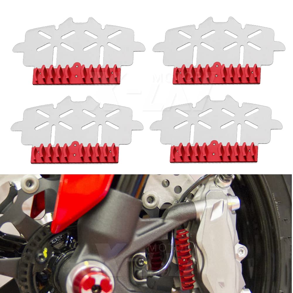 For Ducati STREETFIGHTER V4 2020-2021, STREETFIGHTER V4S 2020-2021, STREETFIGHTER 1098 S 2009-2013 Motorrad Bremsbeläge Kühler Bremsplatten schutz (Red) von KYN