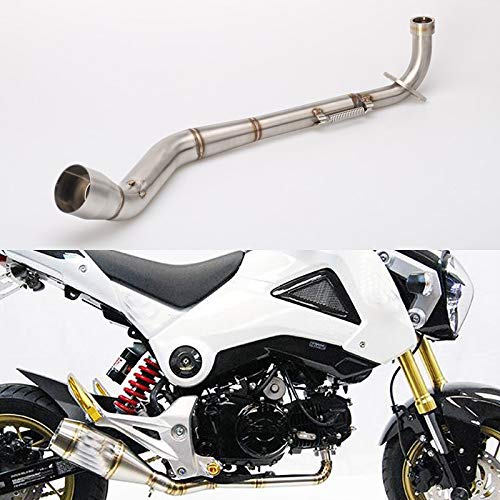 KYN Für Honda MSX 125 / Grom 2013 2014 2015 MSX125 Slip-On Front Full System Motorrad Auspuff Middle Link Pipe Abgaskrümmer Verbindungsrohrsystem von KYN