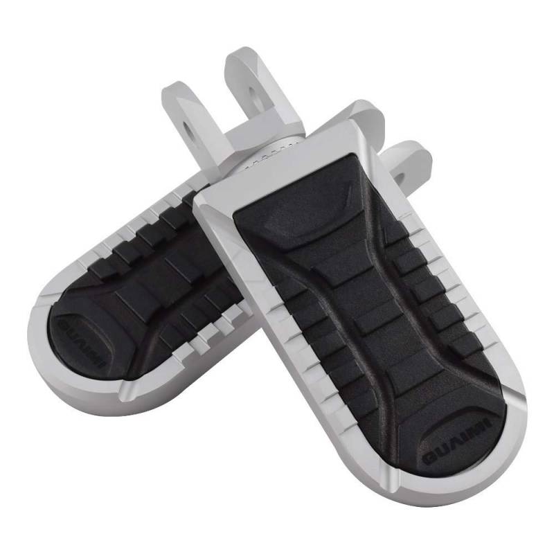 for BMW R850GS 1998 1999 2000, R1100GS 1994-1999, R1150GS 1999-2004 Motorrad Fußstütze Drehbarer Fahrer Verstellbare Fußrasten auflagen (A-Silber) von KYN