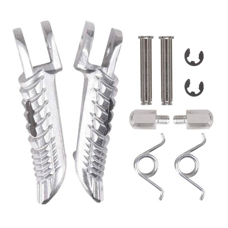 for Suzuki GSXR600 GSXR750 2001-2018, GSXR1000 2001-2017 K1 K2 K3 K4 K5 K6 K7 K8 K9 K11 Motorrad vorne Fußrasten Fußstützenpedal (Silber) von KYN