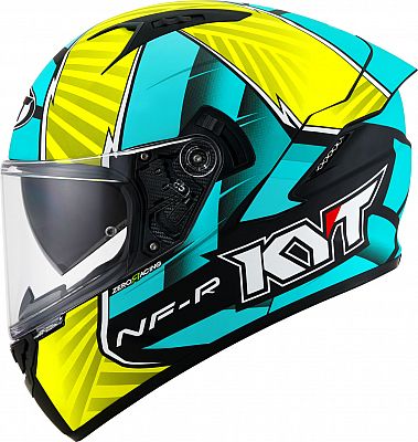 KYT NF-R Xavi Fores Replica 2021, Integralhelm - Matt Türkis/Neon-Gelb/Schwarz - XS von KYT