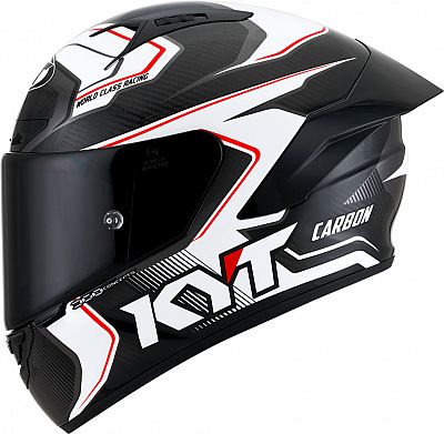 KYT NZ-Race Competition Carbon, Integralhelm - Weiß/Schwarz - XL von KYT