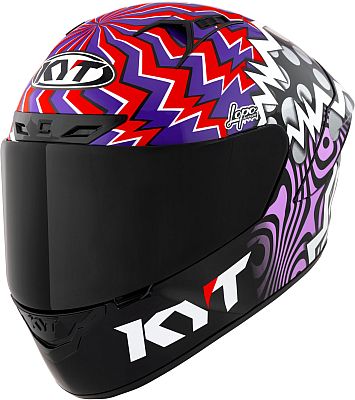 KYT NZ-Race Savadori Replica, Integralhelm - Schwarz/Weiß/Rot/Lila - XXL von KYT