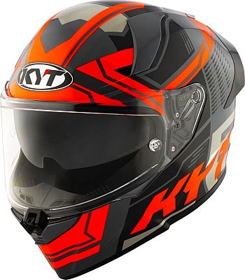 KYT R2R Octane, Integralhelm - Grau/Schwarz/Orange - XXL von KYT