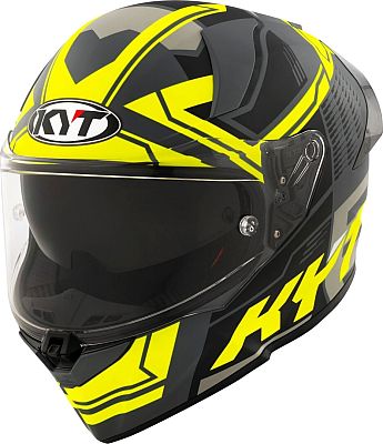 KYT R2R Octane, Integralhelm - Matt Grau/Schwarz/Gelb - XXL von KYT