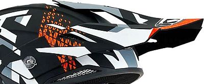 KYT Skyhawk Hyperflow, Helmschirm - Matt Schwarz/Weiß/Grau/Orange von KYT