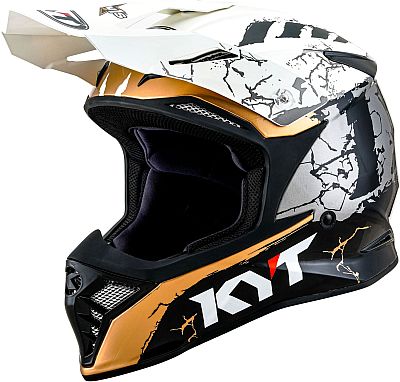 KYT Skyhawk Jarvis Signature Edition, Motocrosshelm - Schwarz/Weiß/Grau - S von KYT