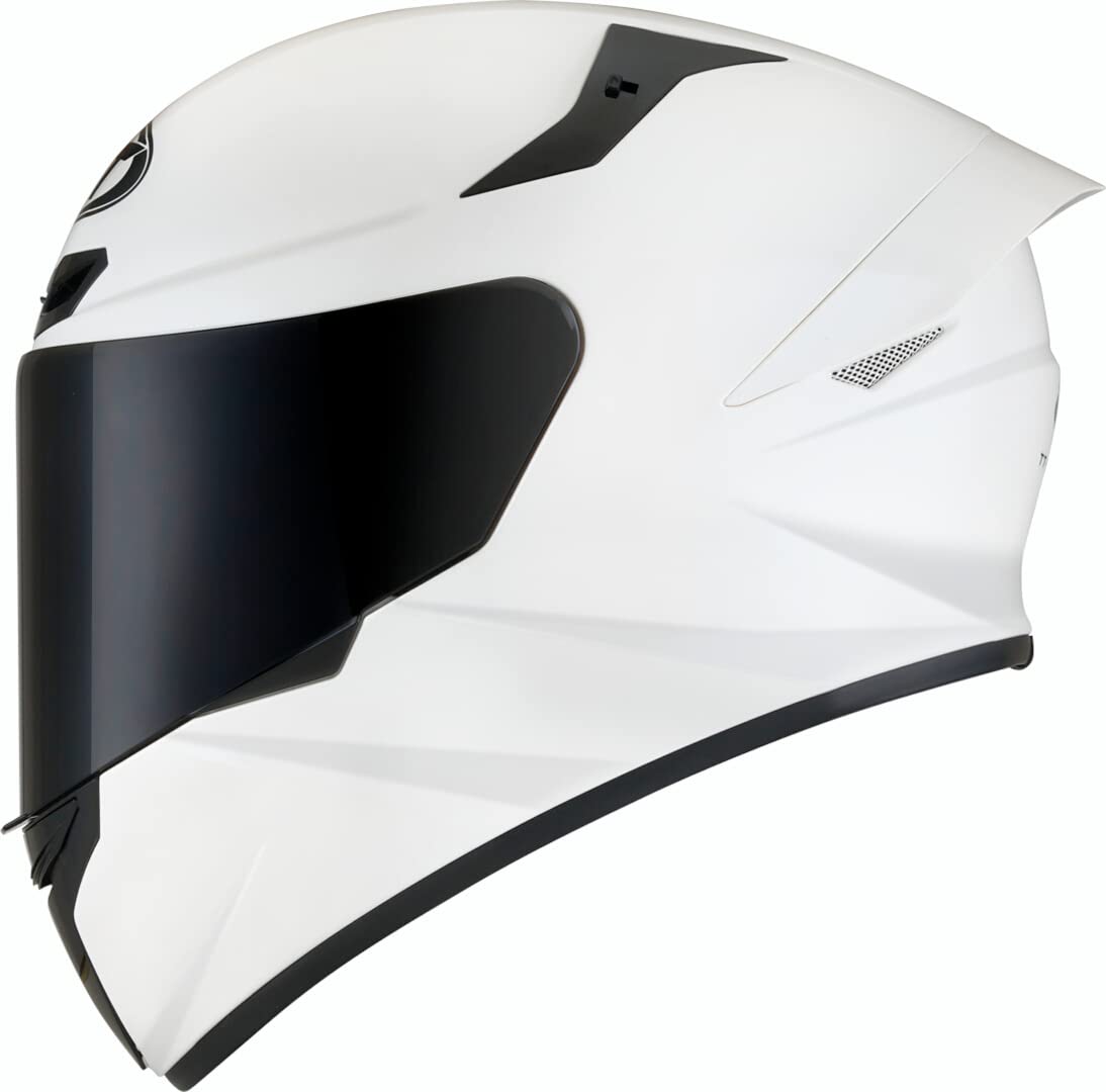 KYT TT Course Plain Helm (White,L) von KYT