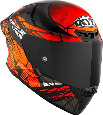 KYT TT-Revo Combustion, Integralhelm - Schwarz/Weiß/Orange - XXL von KYT