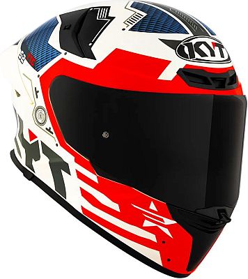 KYT TT-Revo Fuselage, Integralhelm - Weiß/Rot/Blau - XXL von KYT