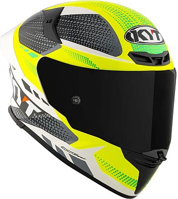 KYT TT-Revo Gear, Integralhelm - Grau/Gelb/Grün - XS von KYT
