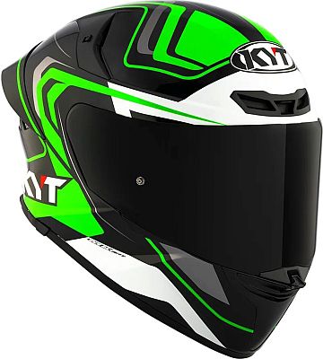 KYT TT-Revo Overtech, Integralhelm - Schwarz/Weiß/Grün - XS von KYT