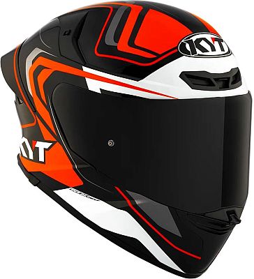 KYT TT-Revo Overtech, Integralhelm - Schwarz/Weiß/Orange - XXL von KYT