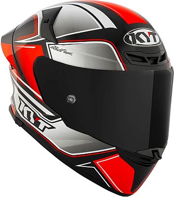 KYT TT-Revo Tourist, Integralhelm - Schwarz/Weiß/Neon-Rot - XL von KYT