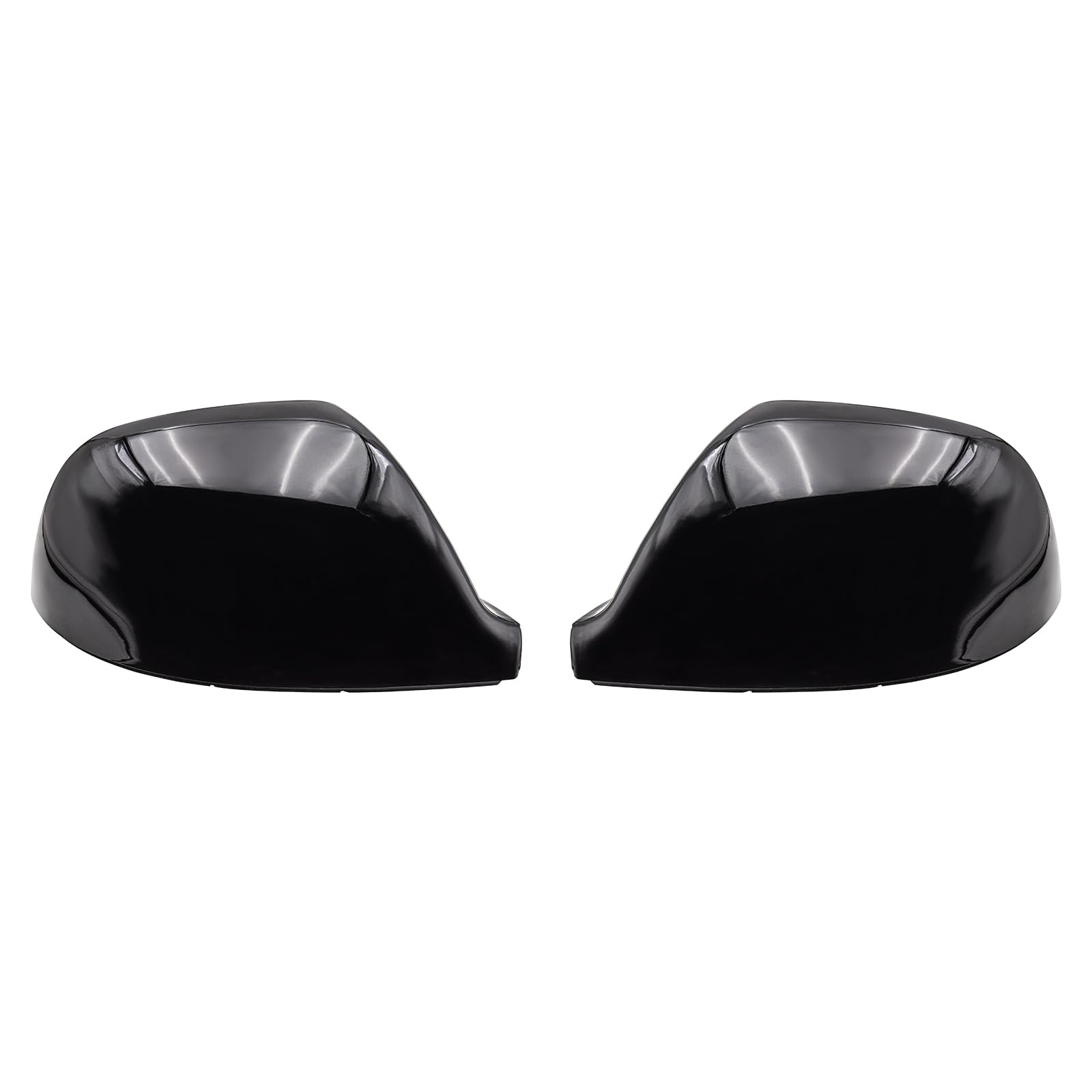 KYYET 1 Paar Rückspiegel-Abdeckkappen Spiegelkappen, kompatibel mit VW Volkswagen Transporter T5 T5.1 2010–2015, T6 2016–2019 (glänzendes Schwarz) von KYYET