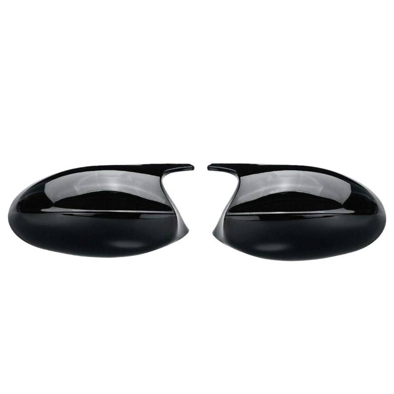 KYYET Kompatibel mit E90 E91 E92 E93 PRE-LCI glänzend schwarz M3-Stil Seite Spiegel Kappen Startseite von KYYET